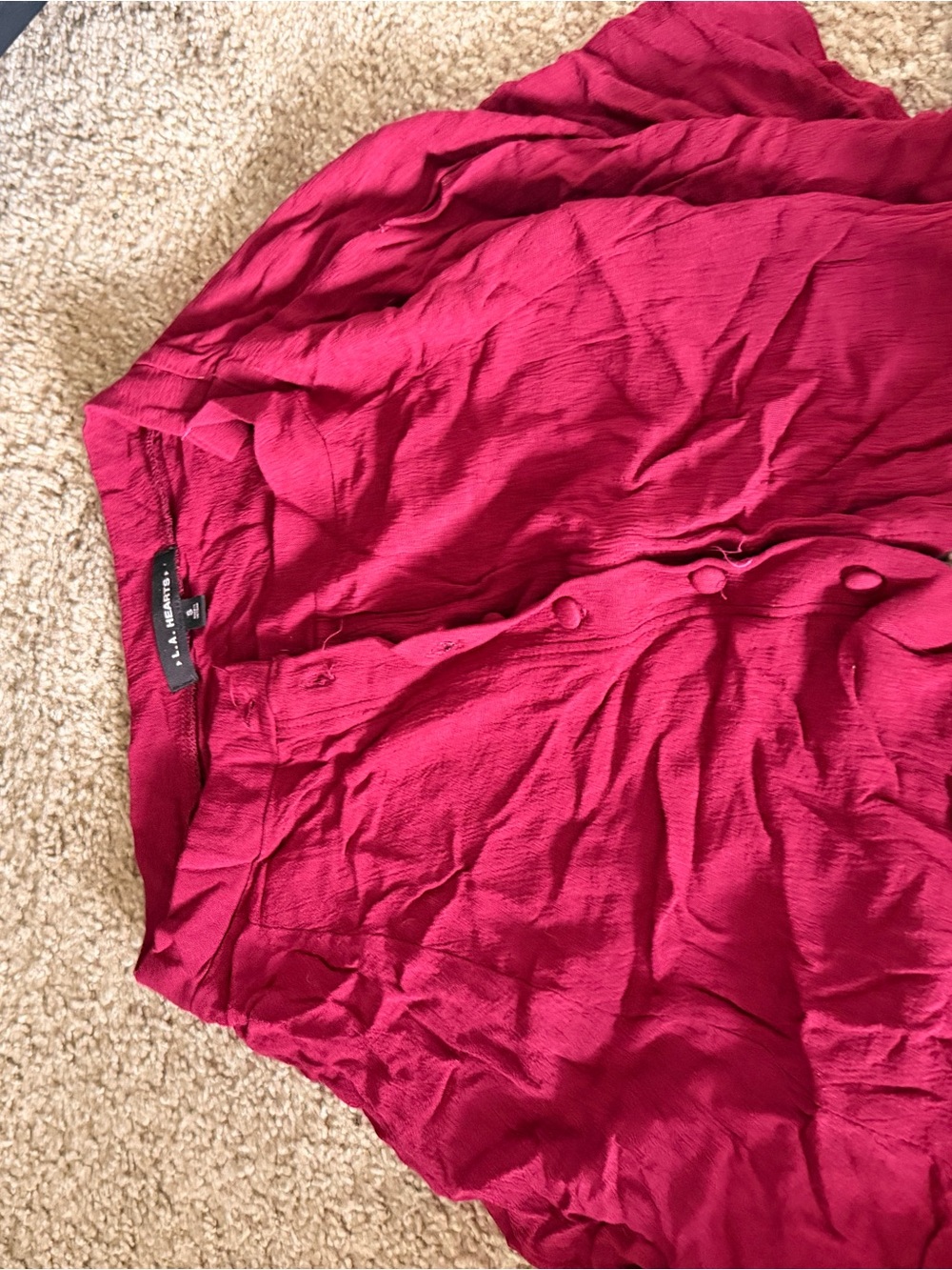 Forever 21 Fuchsia Button-Front Skirt